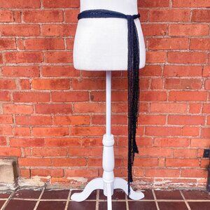 black Y2K beaded belt